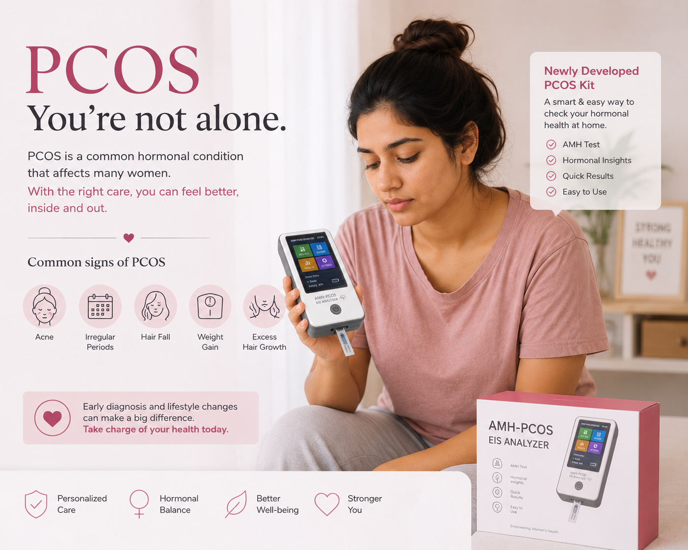 PCOS AMH-PCOS EIS Analyser — clinical-grade PCOS detection